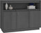 vidaXL - Dressoir - 104,5x34x80 - cm - massief - grenenhout - grijs