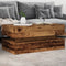 vidaXL - Salontafel - met - LED-verlichting - 90x50x40 - cm - oud - houtkleurig