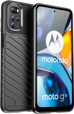 iMoshion Hoesje Geschikt voor Motorola Moto G22 / Moto E32s / Moto E32 Hoesje Siliconen - iMoshion Thunder Backcover - Zwart
