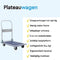 BRASQ Plateauwagen Inklapbaar - Transportkar - Draagvermogen 150 KG - Stalen frame - Zilver