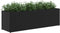vidaXL - Plantenbak - met - 3 - potten - 105x30x32 - cm - poly - rattan - zwart
