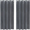 vidaXL - Blackout - Gordijnen - met - Oogjes - 2 - stuks - Super - Lichtgrijs - Fluweel