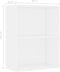 vidaXL Boekenkast met 2 schappen 60x30x76,5 cm spaanplaat wit
