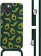 iMoshion Hoesje Geschikt voor iPhone 14 Plus Hoesje Met Koord - iMoshion Siliconen design hoesje met koord - Groen / Avocado Green