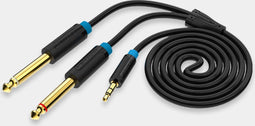 Vention BACBG audio kabel 1,5 m 3.5mm 2 x 6.35mm Zwart