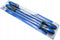Satra - Extra lange schroevendraaier set - 4 dlg 450mm - Kleur blauw (4 stuks)