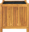 vidaXL - Plantenbak - met - voering - 50x50x50 - cm - massief - acaciahout