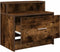 vidaXL - Nachtkastje - met - lade - 51x31x47 - cm - gerookt - eikenkleurig