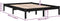 vidaXL - Bedframe - massief grenenhout - 200x200 cm - zwart