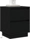vidaXL - Nachtkastjes - met - LED-verlichting - 2 - stuks - Zwart - 39x34.5x50 - cm