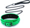 Bondageset Electra Collar + Leash Groen