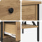 vidaXL - Nachtkastjes - 2 - stuks - Artisan - Eiken - 40x42x45 - cm - Geengineerd - Hout