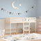 vidaXL - Kinderhoogslaper - met - ladder - 80x200 - cm - massief - grenenhout