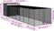 vidaXL - Hondenhok - met - ren - 214x865x181 - cm - gegalvaniseerd - staal - antraciet