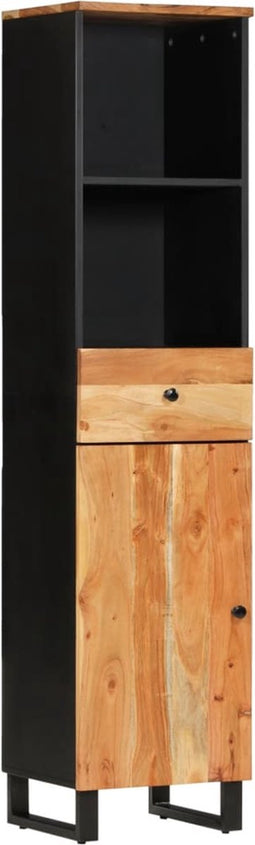 vidaXL - Badkamerwandkast - 38x33x160 - cm - massief - acaciahout