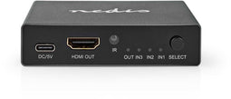 Nedis VSWI3493AT - HDMI switch - 3x HDMI 8K 60 Hz 4K 120 Hz - Grijs
