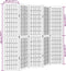 vidaXL - Kamerscherm - met - 5 - panelen - massief - paulowniahout - wit