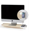 Monitorstandaard met snellader en draadloos opladen voor 3-in-1 apparaten POUT EYES 8 witte kleur