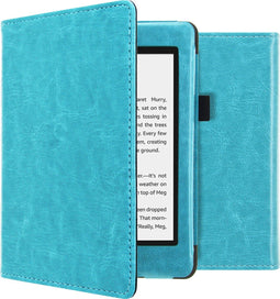 iMoshion Ereader Cover / Hoesje Geschikt voor Amazon Kindle Paperwhite 4 - iMoshion Vegan Leather Bookcase - Lichtblauw