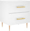 vidaXL - Nachtkastjes - 2 - st - 40x35x47,5 - cm - bewerkt - hout - wit