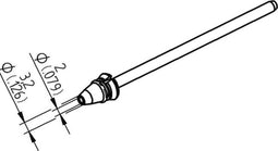 Ersa 0742ED2032H/SB Desoldeerpunt Conisch Lengte soldeerpunt: 79.25 mm Inhoud: 1 stuk(s)