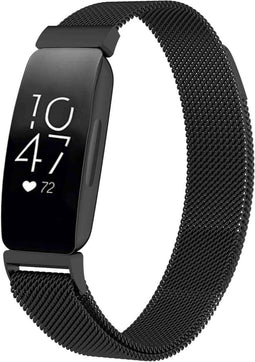 iMoshion Bandje Geschikt voor Fitbit Inspire Maat M - iMoshion Milanees magnetische band met installatiehulp - Zwart