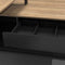 Directiebureau Cube Hoekcombinatie incl ladenblok met 3 laden. Met zwevend blad. Uitvoering links.