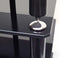 NorStone Bergen 2 - Audiomeubel - 4 glazen planken - Zwart hoogglans