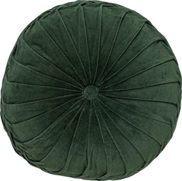 Dutch Decor - KAJA - Sierkussen rond 40 cm - velvet - Mountain View - donkergroen