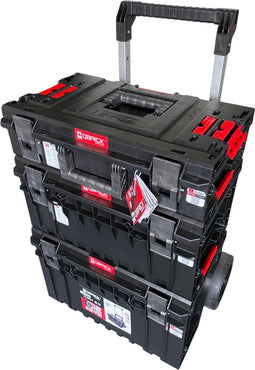 Qbrick System ONE 2.0 Vario Set nr. 1 - Gereedschapswagen Set - 3 koffers met IP66 bescherming - Rood/Zwart
