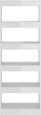 vidaXL - Boekenkast/kamerscherm - 60x30x166 - cm - bewerkt - hout - hoogglans - wit