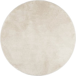 vidaXL - Vloerkleed - OVIEDO - laagpolig - Ø - 100 - cm - beige