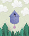 Fisura Klok - Koekoeksklok Cuckoo House - Paars