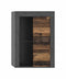 Furnilux Jam - Vitrinekast - Deels open deels dichte kast - Bruin - 35x88x60cm