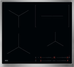 AEG TO64IC00XB - Inbouw inductie kookplaat - 4 zones - PowerBoost - Hob²Hood - Zwart glas met inox rand