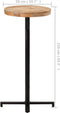 vidaXL - Bartafel - rond - Ã50x110 - cm - ruw - mangohout