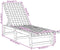 vidaXL - Ligbed - massief - acaciahout - en - stof - rood