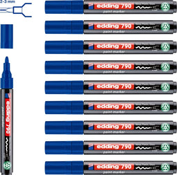 edding 790 - lakmarker - ronde punt 2-3 mm - blauw (10 stuks)