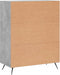 vidaXL - Ladekast - 69,5x34x90 - cm - bewerkt - hout - betongrijs