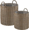 BITOLA - Plantenbak set van 3 - Zandbeige - PE rotan
