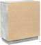 vidaXL - Dressoir - met - LED - Beton - Grijs - 71x34,5x75 - cm - Geperst - Hout
