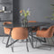 D - Livingfurn - Eetkamertafel DT- Marble Oval Web Black 210cm - Marmer / Gecoat Staal