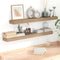 vidaXL - Wandschappen - 2 - st - 110x15x4 - cm - massief - teakhout