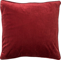 Dutch Decor FINN - Sierkussen 60x60 cm - velvet - effen kleur - Merlot - rood - Inclusief binnenkussen