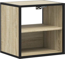 vidaXL - Nachtkastje - wandgemonteerd - 40x31x39,5 - cm - sonoma - eikenkleurig
