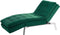 LOIRET - Chaise longue - Smaragdgroen - Symmetrisch - Fluweel