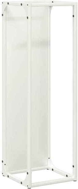 vidaXL - Brandhoutrek - 25x25x80 - cm - koudgewalst - staal - wit