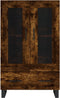vidaXL - Hoge - kast - 69,5x31x115 - cm - bewerkt - hout - gerookt - eikenkleurig