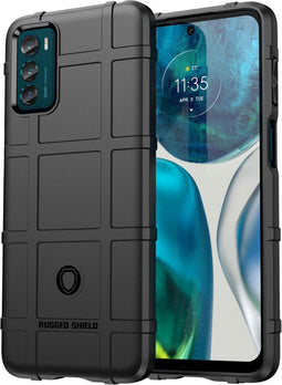 iMoshion Hoesje Geschikt voor Motorola Moto G42 Hoesje Siliconen - iMoshion Rugged Shield Backcover - Zwart