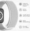 imoshion Nylon⁺ bandje - Geschikt voor Apple Watch 1, 2, 3, 4, 5, 6, 7, 8, 9, 10 (42 mm), SE - 38/40/41 mm - Grijs - One Size